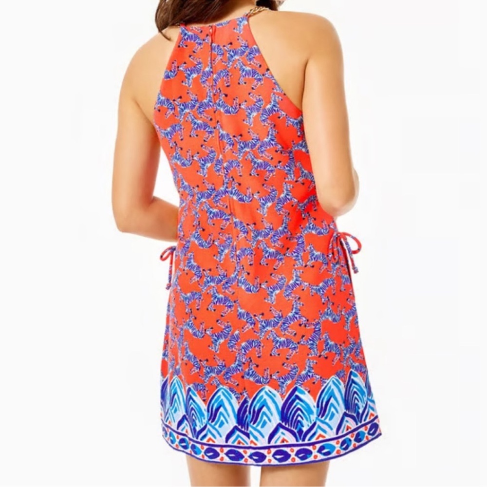 šREDUCED TODAY ONLY $62 NWT Lilly Pulitzer Pearl Romper Picante Coral Heebee - Picture 3 of 9
